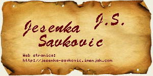 Jesenka Savković vizit kartica